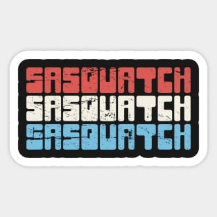 Retro 70s Patriotic Sasquatch Bigfoot Sticker